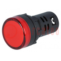 Lampka kontrolna; 22mm; L22; -20÷60°C; Podśw: LED; 230V; Ø22,5mm