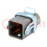 Enclosure: for HDC connectors; Han® A; size 3A; for cable; M20