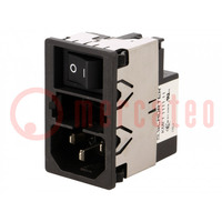 Connector: AC-voeding; contact; mannelijk; 1A; 250VAC; IEC 60320