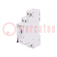 Relay: installation; bistable,impulse; NC + NO; Ucoil: 24VAC; 25A