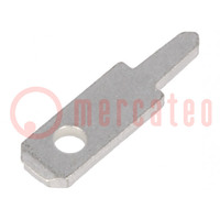 Connettore: piatto; 2,8mm; 0,8mm; maschio; THT; Lung.tot: 10,5mm