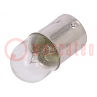 Filament lamp: automotive; BA15S SCC; transparent; 24V; 5W; LLB