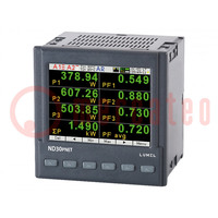 Meter: network parameters; digital,mounting; LCD TFT 3,5"; 1A,5A