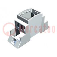Enclosure: for DIN rail mounting; Y: 110mm; X: 36.3mm; Z: 62mm; grey