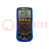 Multimetr cyfrowy; Bluetooth; LCD; 3 5/6 cyfry; 3x/s; -50÷400°C