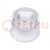 LED lens; round; colourless; 45°; with holder