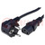 Cable; 3x0.75mm2; CEE 7/7 (E/F) plug angled,IEC C13 female; PVC