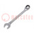 Wrench; combination spanner; 21mm; chromium plated steel