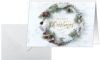 sigel Weihnachtskarte "Christmas wreath", DIN A6 quer (8203976)