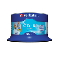 Verbatim CD-R InkjetPrintable Pk50 43438