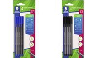 STAEDTLER Fineliner triplus, schwarz, 4er Blister (57890913)