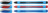 Kugelschreiber Slider Memo XB, Kappenmodell, 3er Etui (schwarz, rot, blau)