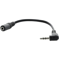 Audiokabel Stereo 3,5mm Winkel-Klinkenstecker 3 pol. > 3,5mm Klinkenkupplung 3 pol. - Länge: 0,2 m