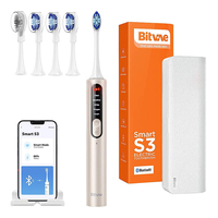 SONIC TOOTHBRUSH WITH APP, TIPS SET AND TRAVEL ETUI S2 (WHITE) BITVAE S3 CHAMPAGNE GOLD