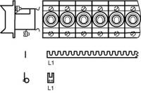 Phasenschiene 1ph 17,6mm Pro M 207mm 12qmm Gabel Isoliert