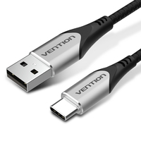 Vention CODHI kabel USB 3 m USB 2.0 USB A USB C Aluminium, Czarny