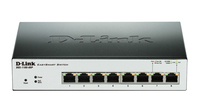 D-Link DGS-1100-08P łącza sieciowe Zarządzany L2 Gigabit Ethernet (10/100/1000) Obsługa PoE Czarny