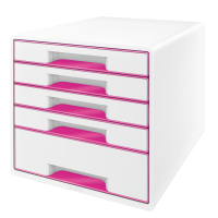 Leitz 52141023 desk drawer organizer Polystyrene Pink, White