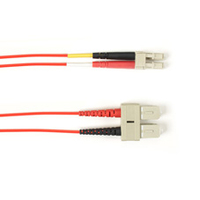 Black Box 10m SC-LC InfiniBand/fibre optic cable OM1 Multicolour, Red