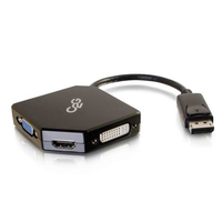 C2G 80928 câble vidéo et adaptateur 0,7 m DisplayPort HDMI, VGA, DVI Noir