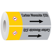 Brady ISO20560PM-300X30M-CARBON MONOXIDE(CO)-RL selbstklebendes Etikett Rechteck Permanent Mehrfarbig