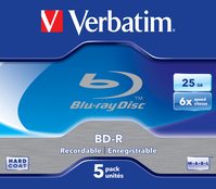 Verbatim 43715 disco blu-ray lectura/escritura (BD) BD-R 25 GB 5 pieza(s)