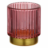 EGLO Bezamby Kerzenständer Glas Gold, Rot