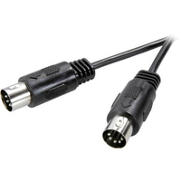 SpeaKa Professional SP-7870236 audio kábel 1,5 M DIN (5-pin) Fekete