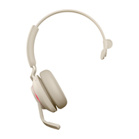 Jabra Evolve2 65, MS Mono Headset Draadloos Hoofdband Kantoor/callcenter USB Type-C Bluetooth Beige