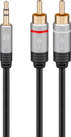 Goobay 78739 Audio-Kabel 3 m 3.5mm 2 x RCA Schwarz