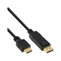 InLine 30er Bulk-Pack DisplayPort zu HDMI Konverter Kabel, schwarz, 2m