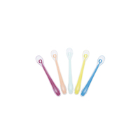 BabyMoov Silicone Baby Spoons Löffel für Kleinkinder Blau, Pink, Violett, Gelb Silikon