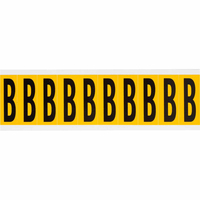 Brady 1534-B etiket Rechthoek Permanent Zwart, Geel 10 stuk(s)