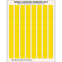 Brady LaserTab Żółty Samoprzylepne etykiety do drukowania