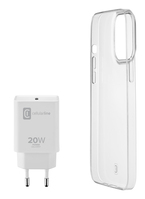 Cellularline Starter Kit mobiele telefoon behuizingen 17 cm (6.7") Hoes Transparant, Wit