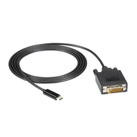 Black Box VA-USBC31-DVID-006 adaptador de cable de vídeo 1,8 m USB Tipo C DVI-D Negro