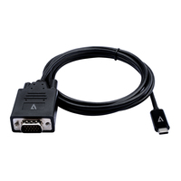 V7 V7UCVGA-2M câble vidéo et adaptateur VGA (D-Sub) USB Type-C Noir
