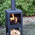 Esschert Design FF410 Kamin Outdoor Tragbare Feuerstelle Brennholz Schwarz