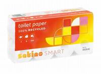 Toilettenpapier Satino Smart, weiß 2-lagig, 400Blatt, Waffelprägung, 1 Paket á 6 x 8 Rollen = 1 VE