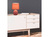 LED Tischleuchte Keramikfuß & Stoffschirm Orange, Ø16cm Höhe 26cm