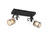 2-flammiger LED Wandstrahler mit Schalter, Drahtgeflecht und Holz Weiß, B: 26cm
