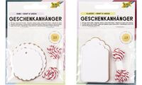 folia Geschenkanhänger lang, natur & weiß, inkl. Schnur (57905084)