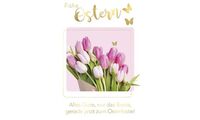 SUSY CARD Oster-Grußkarte "Tulpen rosa" (40051581)