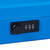 Relaxdays Geldkassette, 3-stellige Zahlenkombination, Münzeinsatz, Geldkasten Eisen, H x B x T: 8,5 x 30,5 x 25 cm, blau