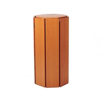 Seville Wooden Octagonal Litter Bin - 100 Litre - Mahogany Stained - (208059) Add Liner Bucket