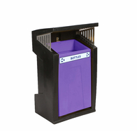 Provincial Recycling Bin - 39 Litre-Purple-Paper