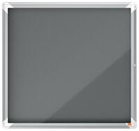 Nobo Premium Plus Grey Felt Lockable Notice Board 6xA4