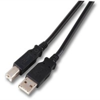 USB2.0 Anschlußkabel 1m A-B Stecker / Stecker, schwarz