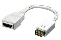 Adapter Mini DVI Stecker an HDMI Buchse, 0,2m, weiß, Good Connections®