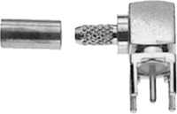 Kabelanschluss für Leiterplatten 50 Ω, RD-316, Löt-/Crimpanschluss, abgewinkelt,